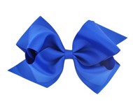 Hårsløjfe 15 cm; stor sløjfe, royal blue